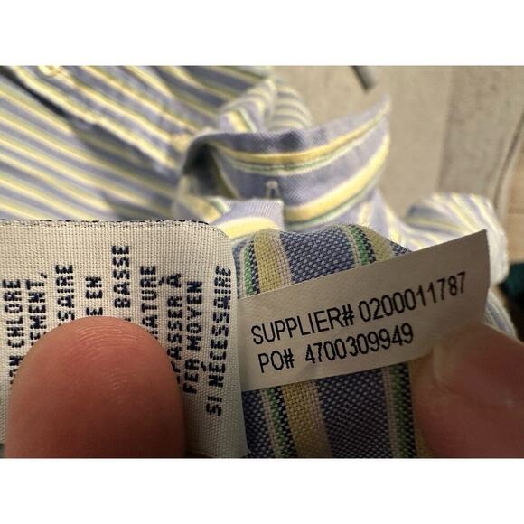 Ralph Lauren Size: 15.5, 39 Mens Striped Button Up Shirt Classic Fit 100% Cotton - Picture 5 of 10